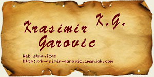 Krasimir Garović vizit kartica